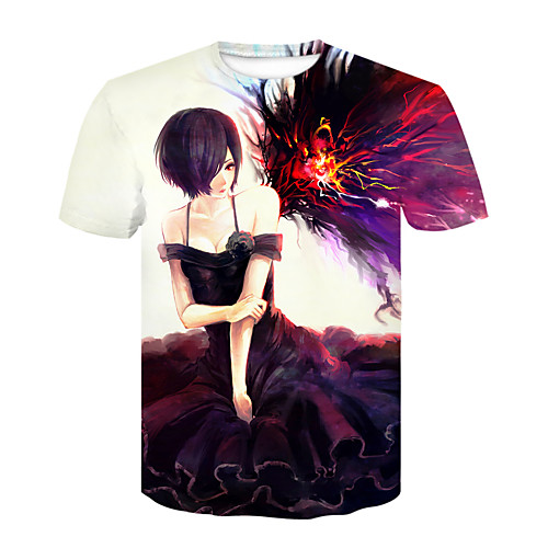 

Inspired by Tokyo Ghoul Cosplay Anime Cartoon 100% Polyester 3D Harajuku Graphic Kawaii T-shirt For Women's / Men's