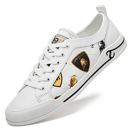 

Men's Sneakers Business Classic Daily Nappa Leather White Black Spring Summer