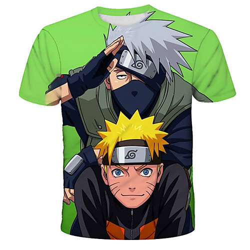 

Inspired by Naruto Naruto Uzumaki Anime Cartoon 100% Polyester 3D Harajuku Graphic Kawaii T-shirt For Women's / Men's