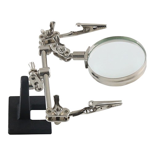

BST-168Z Magnifier with clips Magnifying Glass Auxiliary Clip Magnifier Soldering Solder Iron Stand Holder Station Repair Tool
