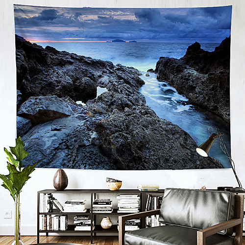 

Landscape Wall Tapestry Art Decor Blanket Curtain Hanging Home Bedroom Living Room Decoration Polyester River Rock