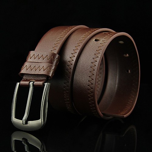 

Men's Wide Belt Office / Career Daily Wear As the Picture Belt Solid Color