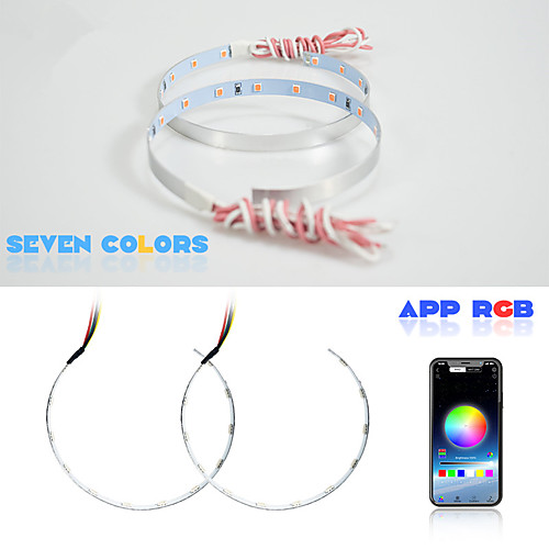 

2pcs Devil Eye APP RGB Evil Demon Eyes Car Led DRL LED Bluetooth 2.5 Motorcycle Headlights Mini Projector Lens DIY Accessories