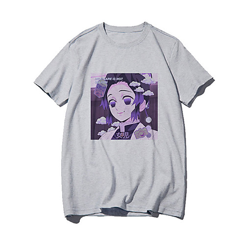 

Inspired by Demon Slayer Cosplay Anime Cartoon Polyester / Cotton Blend Print Harajuku Graphic Kawaii T-shirt For Women's / Men's