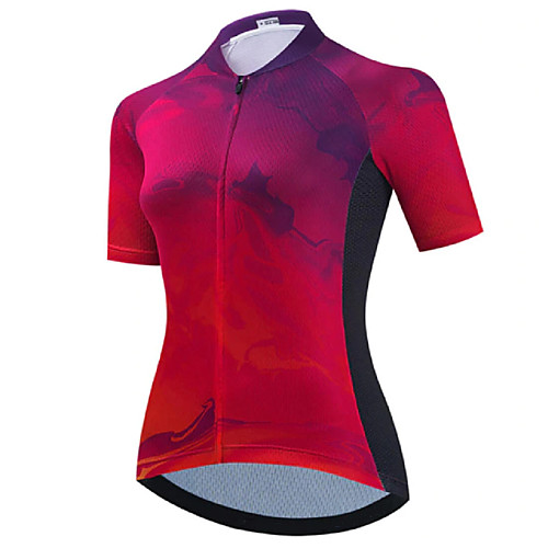 

21Grams Women's Short Sleeve Cycling Jersey Summer Spandex Polyester Fuchsia Bike Jersey Top Mountain Bike MTB Road Bike Cycling Quick Dry Moisture Wicking Breathable Sports Clothing Apparel
