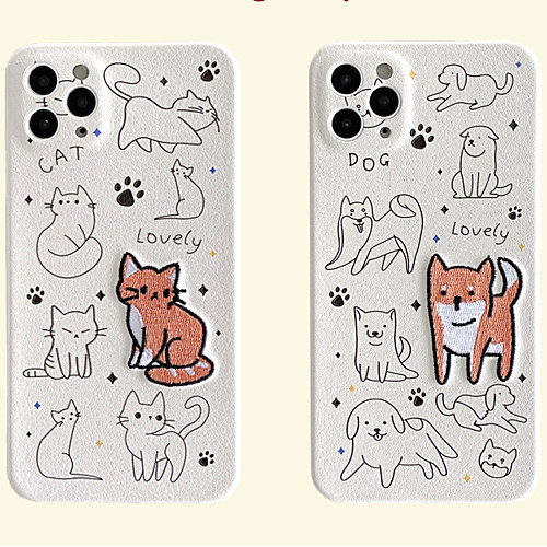 

Phone Case For Apple Back Cover iPhone 12 Pro Max 11 SE 2020 X XR XS Max 8 7 Shockproof Dustproof Cartoon Geometric Pattern Animal TPU