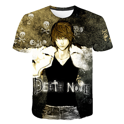 

Inspired by Death Note Cosplay Anime Cartoon 100% Polyester 3D Harajuku Graphic Kawaii T-shirt For Women's / Men's