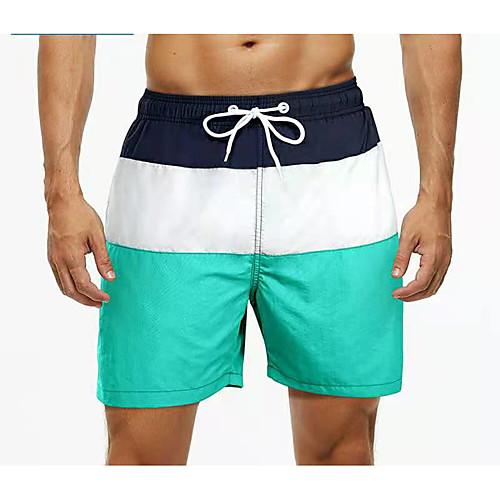 

Men's Sports & Outdoors Shorts Quick Dry Sports Casual Weekend Active Chinos Pants Color Block Knee Length Sporty Patchwork Dark Blue / Red Black-Red Light Blue