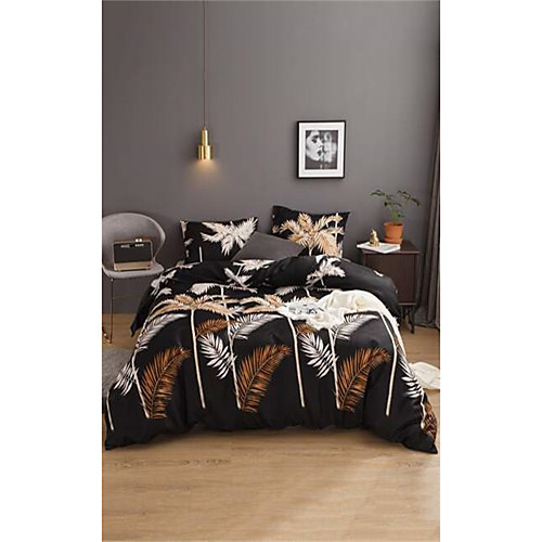 

3-Piece Duvet Cover Set Hotel Bedding Sets Comforter Cover with Soft Lightweight Microfiber Include 1 Duvet Cover 2 Pillowcases for Double/Queen/King(1 Pillowcase for Twin/Single)