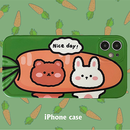 

Phone Case For Apple Back Cover iPhone 12 Pro Max 11 SE 2020 X XR XS Max 8 7 Shockproof Dustproof Cartoon Geometric Pattern Animal TPU