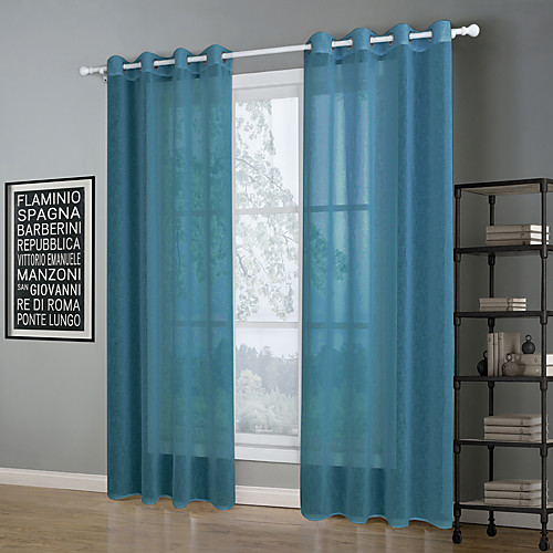 

Classic Semi-Sheer Two Panels Curtain Living Room Curtains