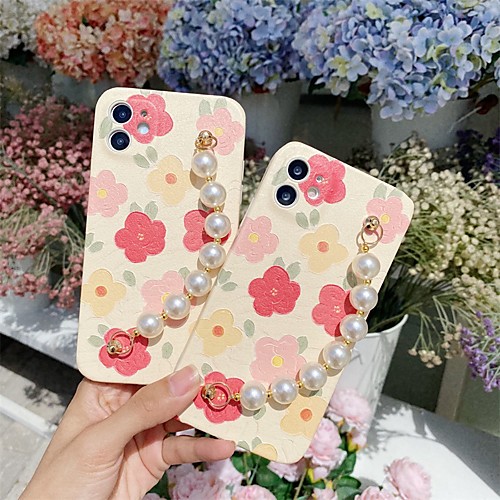 

Phone Case For Apple Back Cover iPhone 12 Pro Max 11 SE 2020 X XR XS Max 8 7 Shockproof Dustproof Flower PU Leather