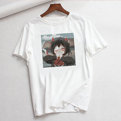 

Inspired by Cosplay Cosplay Anime Cartoon Polyester / Cotton Blend Print Harajuku Graphic Kawaii T shirt For Women's / Men's
