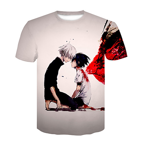 

Inspired by Tokyo Ghoul Cosplay Anime Cartoon 100% Polyester 3D Harajuku Graphic Kawaii T-shirt For Women's / Men's