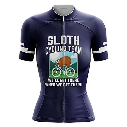 

21Grams Women's Short Sleeve Cycling Jersey Summer Spandex Dark Navy Bike Top Mountain Bike MTB Road Bike Cycling Sports Clothing Apparel / Stretchy / Athleisure