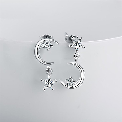 

Star Moon Earrings Earrings Classic Fashion Punk Trendy Romantic Sweet Cute Imitation Pearl Earrings Jewelry Silver For Gift Date Street Birthday Festival 1 Pair