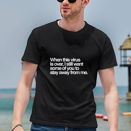 

Men's Tee T shirt Hot Stamping Graphic Prints Letter Plus Size Print Short Sleeve Casual Tops Cotton Basic Designer Big and Tall Black