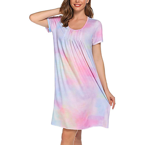 

Women's Pajamas Nightgown Tie Dye Cotton Blend Polyester Casual Daily Wear Home