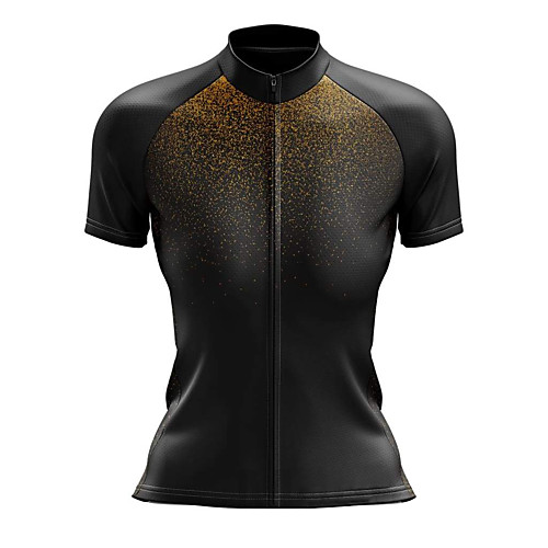 

21Grams Women's Short Sleeve Cycling Jersey Summer Spandex BlackGolden Bike Top Mountain Bike MTB Road Bike Cycling Sports Clothing Apparel / Stretchy / Athleisure