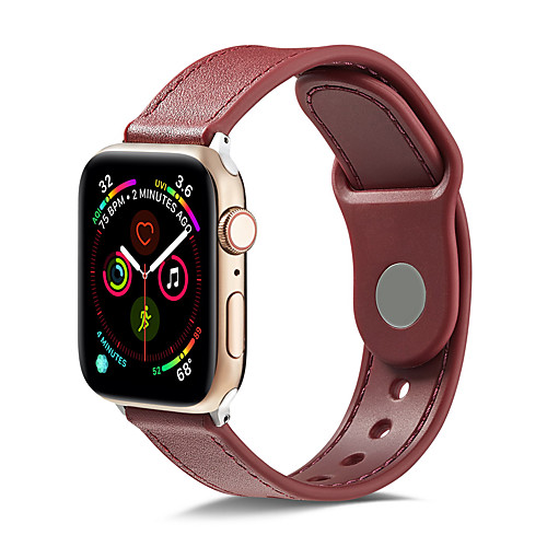 

Smart Watch Band for Apple iWatch 1 pcs Business Band Genuine Leather Replacement Wrist Strap for Apple Watch Series SE / 6/5/4/3/2/1