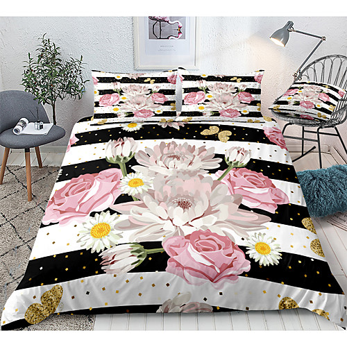

Duvet Cover Sets 3 Piece Rayon / Polyester 3D Rainbow Reactive Print Bohemian Style