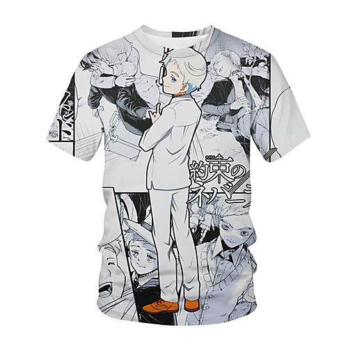 

Inspired by The Promised Neverland Cosplay Anime Cartoon 100% Polyester 3D Harajuku Graphic Kawaii T-shirt For Women's / Men's