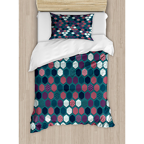 

3-Piece Duvet Cover Set Hotel Bedding Sets Comforter Cover with Soft Lightweight Microfiber Include 1 Duvet Cover 2 Pillowcases for Double/Queen/King(1 Pillowcase for Twin/Single)