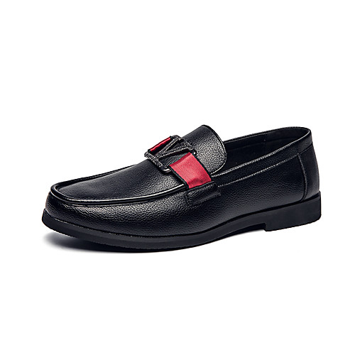 

Men's Loafers & Slip-Ons Formal Shoes Penny Loafers Business Classic Daily Party & Evening Walking Shoes PU Non-slipping Blue Black Fall Spring