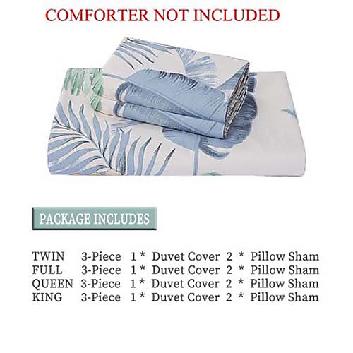 

3-Piece Duvet Cover Set Hotel Bedding Sets Comforter Cover with Soft Lightweight Microfiber Include 1 Duvet Cover 2 Pillowcases for Double/Queen/King(1 Pillowcase for Twin/Single)