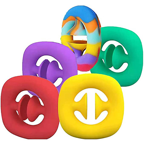 

4 pcs Anti Stress Finger Hand Grip Stress Reliever Fidget Toy Adult Child Simple Dimple Stress Toys Decompression Push It