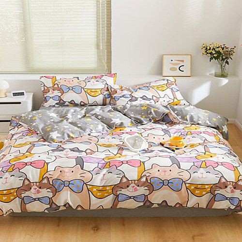 

3-Piece Duvet Cover Set Hotel Bedding Sets Comforter Cover with Soft Lightweight Microfiber Include 1 Duvet Cover 2 Pillowcases for Double/Queen/King(1 Pillowcase for Twin/Single)