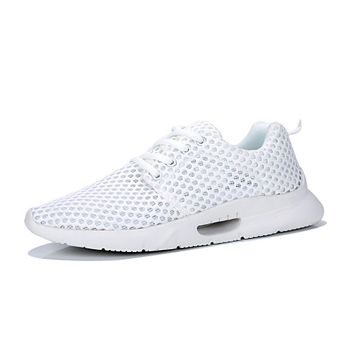 

Men's Trainers Athletic Shoes Lace up Classic Daily Running Shoes Tissage Volant Breathable Gray Summer
