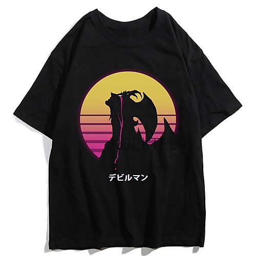 

Inspired by DEVILMAN Crybaby Cosplay Anime Cartoon Polyester / Cotton Blend Print Harajuku Graphic Kawaii T-shirt For Women's / Men's