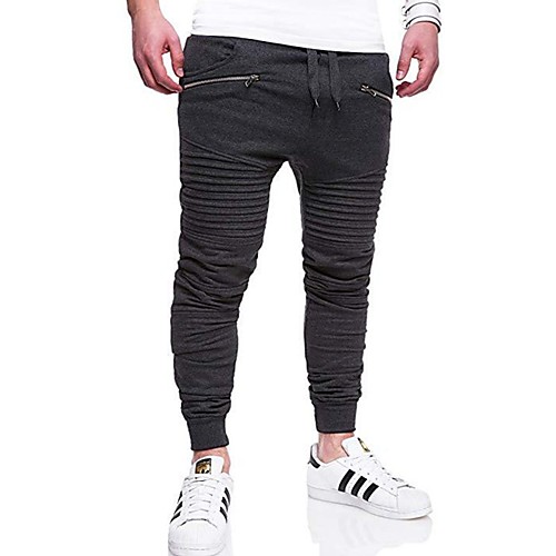 

Men's Basic Outdoor Casual Daily Pants Chinos Pants Camouflage Solid Colored Full Length Zipper Stripe Black Camouflage Gray Light gray Dark Gray