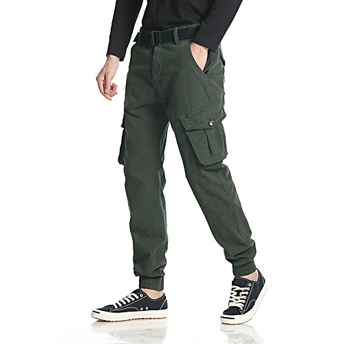 

Men's Stylish Cargo Casual Sports Pants Tactical Cargo Pants Solid Colored Full Length Deep Blue ArmyGreen Black Khaki Dark Gray