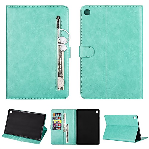 

Zipper Wallet Leather Tablet Case For Samsung Tab A T510 T580N T585N Tab A T515 TAB A T380 / T385 Tab S5E SM-T720 / T725 Galaxy Tab A 9.7 Galaxy Tab A 8.0 Auto Sleep / Wake Up Smart Cover Stand