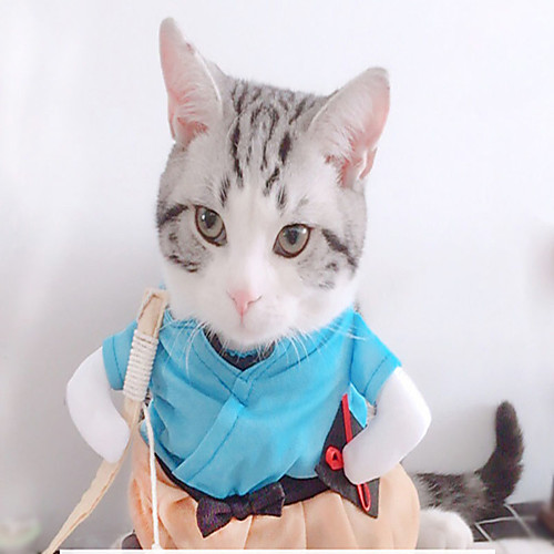 

Dog Costume Bowknot Cartoon Casual / Daily Birthday Dog Clothes Puppy Clothes Dog Outfits Breathable Blue Costume for Girl and Boy Dog Polyester S M L XL