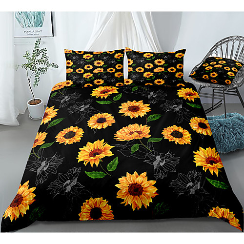 

Duvet Cover Sets 3 Piece Rayon / Polyester 3D Rainbow Reactive Print Bohemian Style