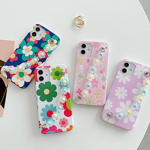 

Phone Case For Apple Back Cover iPhone 12 Pro Max 11 SE 2020 X XR XS Max 8 7 Shockproof Dustproof Geometric Pattern Flower TPU