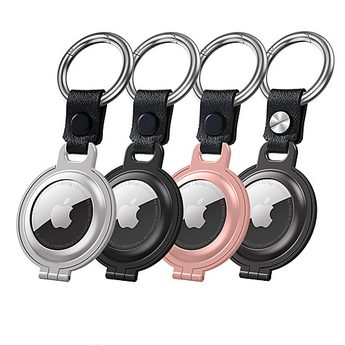 

Premium Metal Protective Case for Airtag Portable Skin Cover with Keychain Anti-Lost Anti-Scratch Lightweight Case Compatible with AirTag