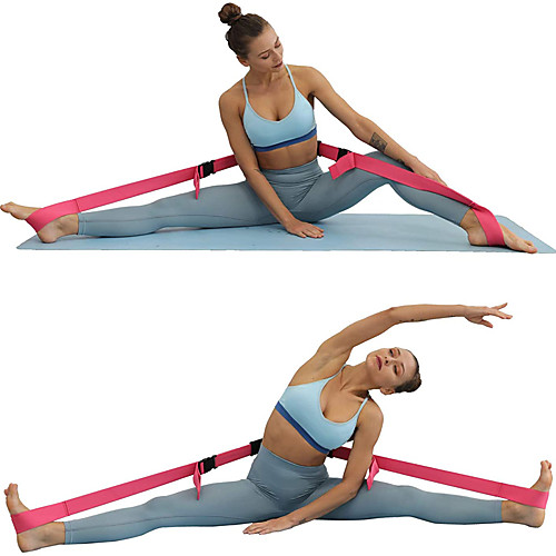 

Stretch Out Strap Stretch and Resistance Exercise Band Yoga Strap Sports Elastic Yoga Ballet Pilates Stretchy Durable Stretching Improve Flexibility For Women's Men's