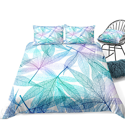 

Duvet Cover Sets 3 Piece Rayon / Polyester 3D Rainbow Reactive Print Bohemian Style