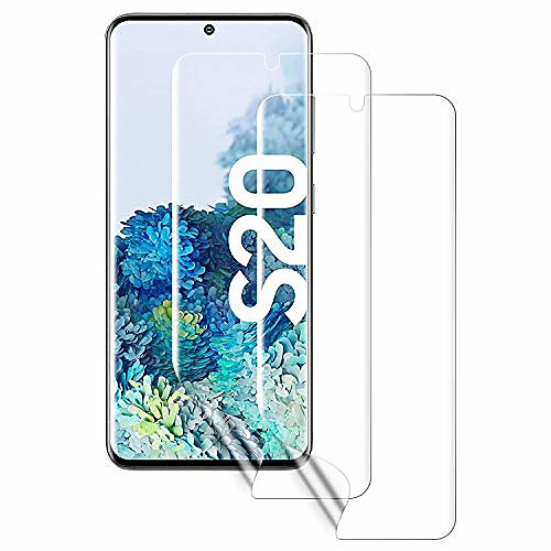 

dasfond [2 pieces] protective film compatible with samsung galaxy s20, full coverage, bubble-free, anti-scratch, ultra-clear no glass but galaxy s20 tpu screen protector