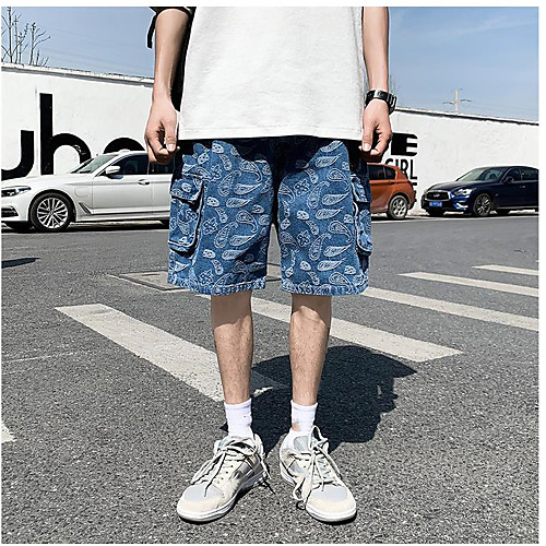 

Men's Chino Jeans Chinos Pants Print Light Blue