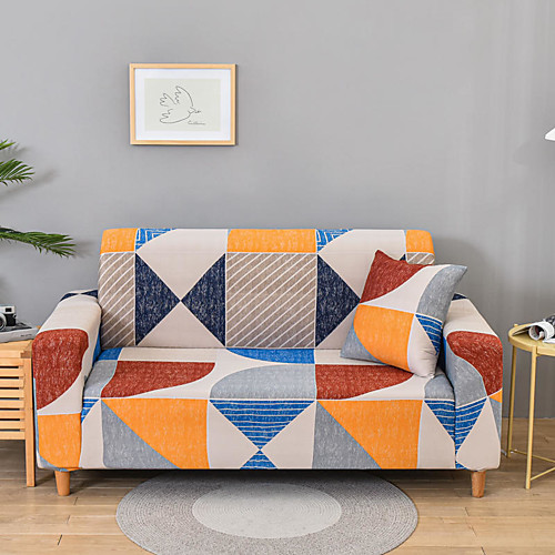 

Stretch Sofa Cover Slipcover Elastic Sectional Couch Armchair Loveseat 4 or 3 seater L shapeGeometricSoft Durable Washable