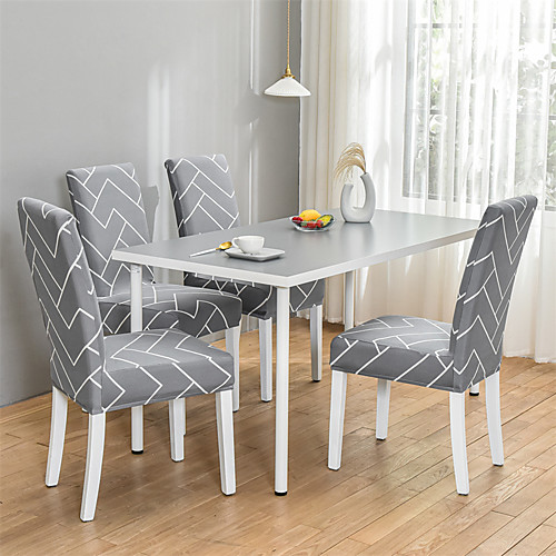 

Nordic Simple Style Household Elastic Cne-piece Chair Set Integrated Dining Table Chair Set Four Seasons