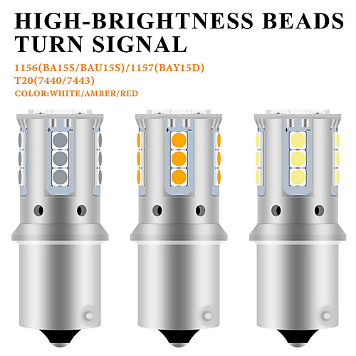 

2pcs 12V BA15S led BAY15D P21/5W 1157 1156 3030 led 21SMD turn signal light Car Reserve Lamps Brake Light