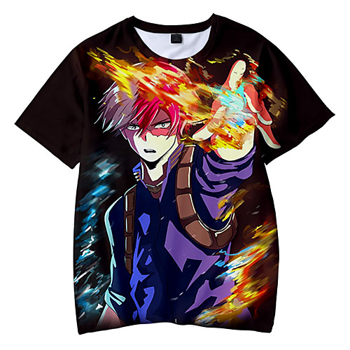 

Inspired by My Hero Academia / Boku No Hero Cosplay Anime Cartoon Polyester / Cotton Blend Print 3D Harajuku Graphic T-shirt For Women's / Men's