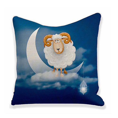 

Eid al-Adha Double Side Cushion Cover 1PC Faux Linen Soft Decorative Throw Pillow Cover Cushion Case Pillowcase for Sofa Bedroom Superior Quality Machine Washable Faux Linen for Sofa Couch Bed Chair