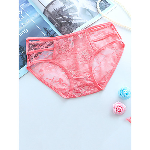 

Women's Hole Brief Micro-elastic Low Waist 1 PC Purple One-Size